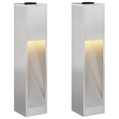 Zonne LED Padverlichting 2 st Warmwit 18 x 18 x 80 cm