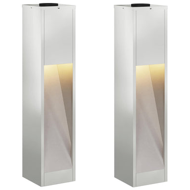 Zonne LED Padverlichting 2 st Warmwit 18 x 18 x 80 cm