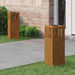 Solar LED Pad Licht 2 st Warmwit 18 x 18 x 50 cm weervast staal