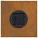 Solar LED Pad Licht 2 st Warmwit 18 x 18 x 50 cm weervast staal