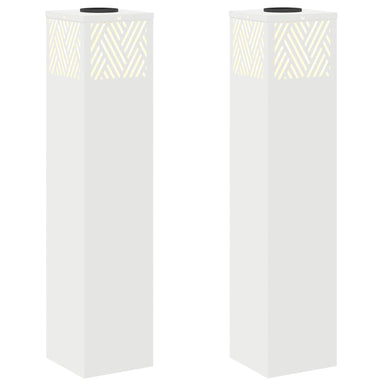 Solar LED Pad Licht 2 st Warmwit 18 x 18 x 80 cm