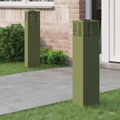 Solar LED Pad Licht 2 st Warmwit 18 x 18 x 80 cm