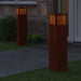 Solar LED Pad Licht 2 st Warmwit 18 x 18 x 80 cm weervast staal
