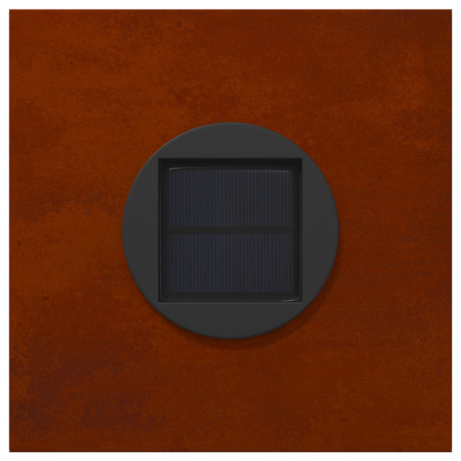 Solar LED Pad Licht 2 st Warmwit 18 x 18 x 80 cm weervast staal