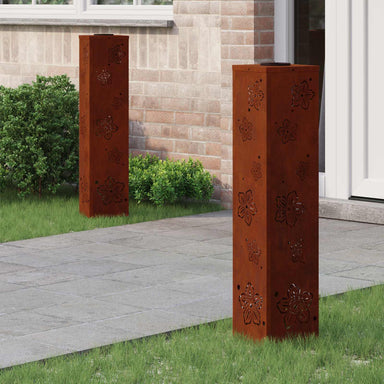 Solar LED Pad Licht 2 st Warmwit 18 x 18 x 80 cm
