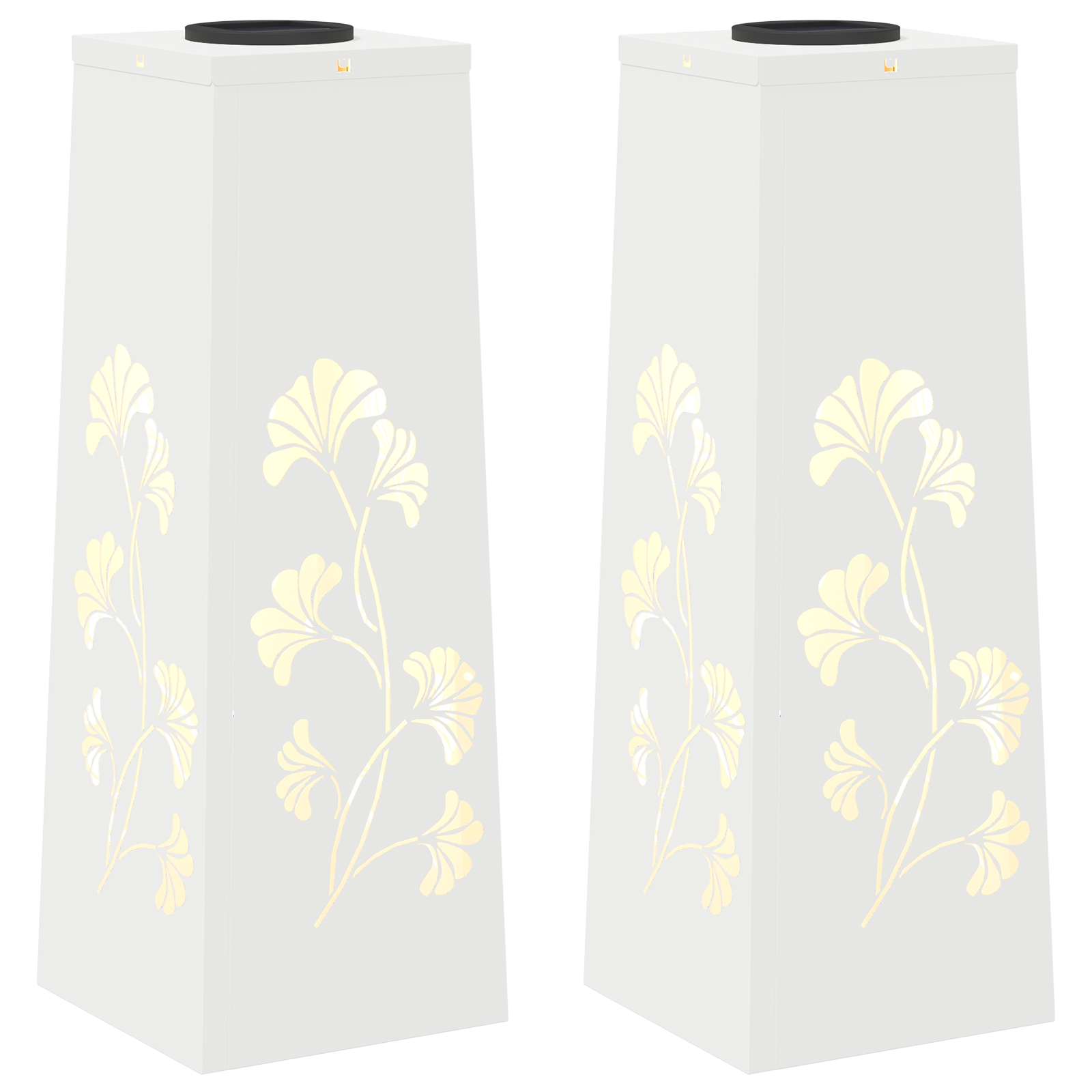 Solar LED Pad Licht 2 st Warmwit 18 x 18 x 50 cm