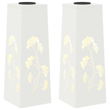 Solar LED Pad Licht 2 st Warmwit 18 x 18 x 50 cm