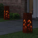 Solar LED Pad Licht 2 st Warmwit 18 x 18 x 50 cm weervast staal