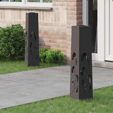 Solar LED Pad Licht 2 st Warmwit 18 x 18 x 80 cm