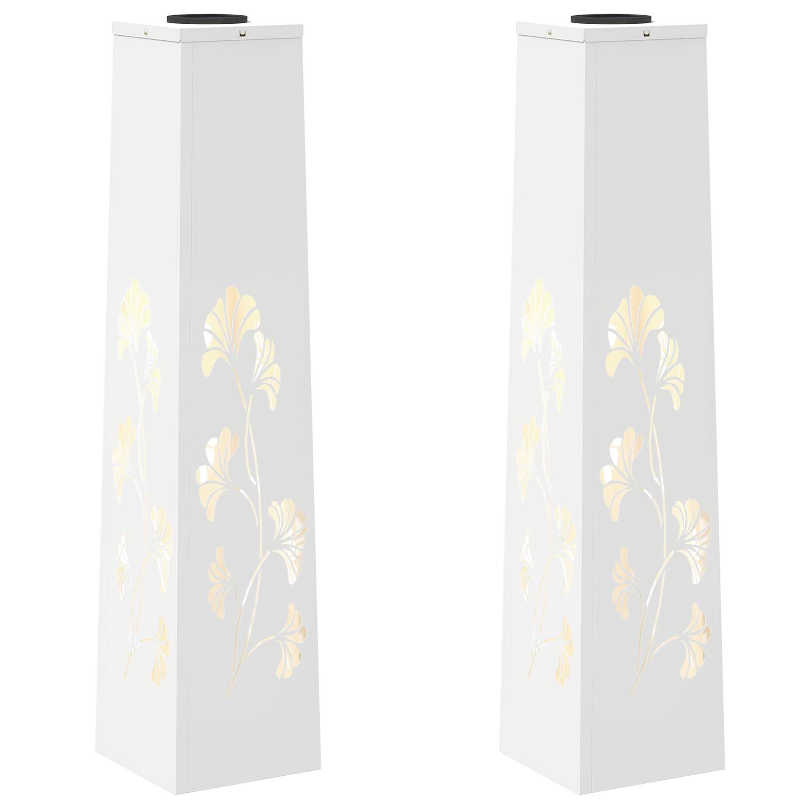 Solar LED Pad Licht 2 st Warmwit 18 x 18 x 80 cm