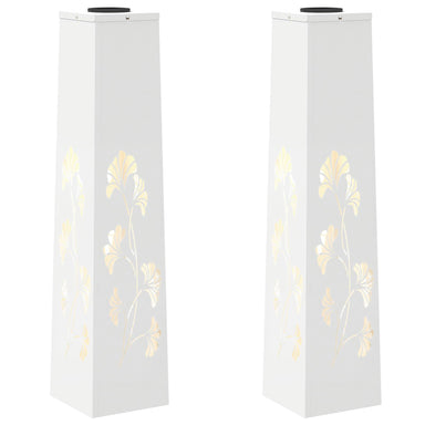 Solar LED Pad Licht 2 st Warmwit 18 x 18 x 80 cm