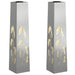 Solar LED Pad Licht 2 st Warmwit 18 x 18 x 80 cm