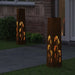 Solar LED Pad Licht 2 st Warmwit 18 x 18 x 80 cm