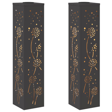 Solar LED Pad Licht 2 st Warmwit 18 x 18 x 80 cm