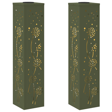 Solar LED Pad Licht 2 st Warmwit 18 x 18 x 80 cm