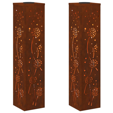 Solar LED Pad Licht 2 st Warmwit 18 x 18 x 80 cm