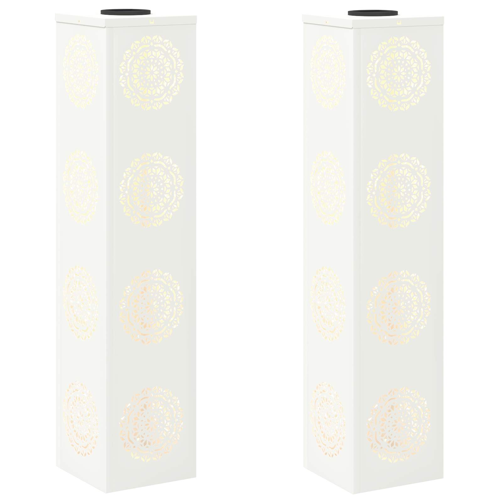 Solar LED Pad Licht 2 st Warmwit 18 x 18 x 80 cm