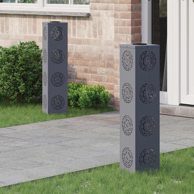 Solar LED Pad Licht 2 st Warmwit 18 x 18 x 80 cm