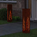 Solar LED Pad Licht 2 st Warmwit 18 x 18 x 80 cm weervast staal