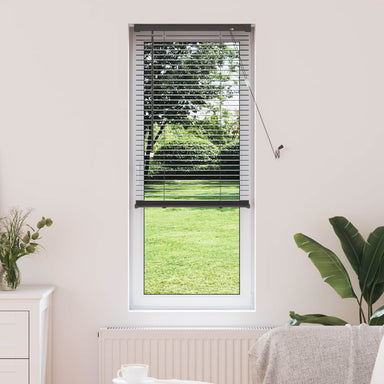 Venetiaanse jaloezie Zilvergrijs 150 x 50 cm 25 mm PVC