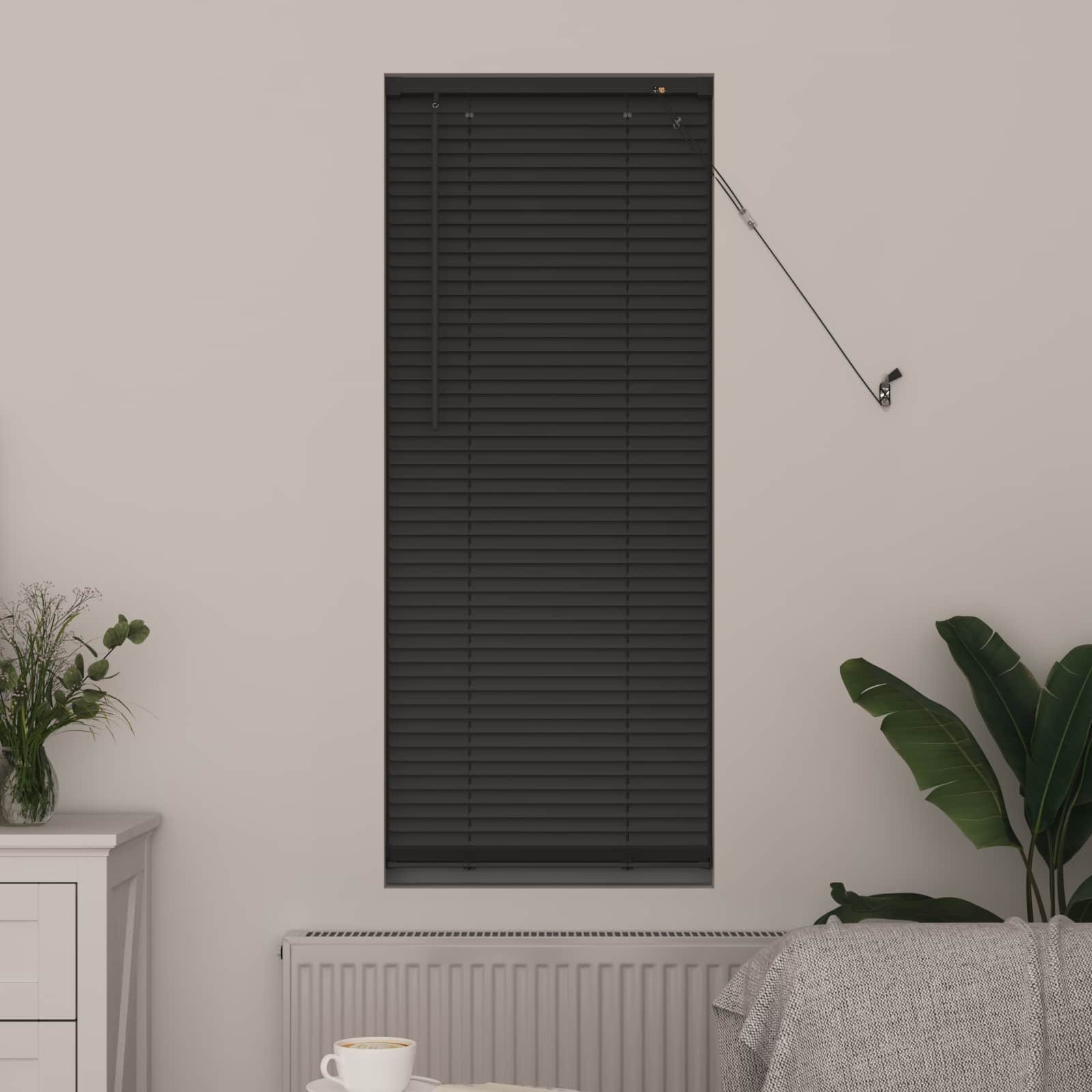 Venetiaanse jaloezie Zilvergrijs 150 x 50 cm 25 mm PVC