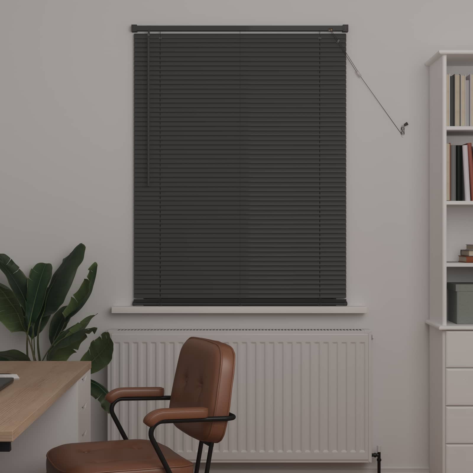 Venetiaanse jaloezie Zilvergrijs 150 x 80 cm 25 mm PVC