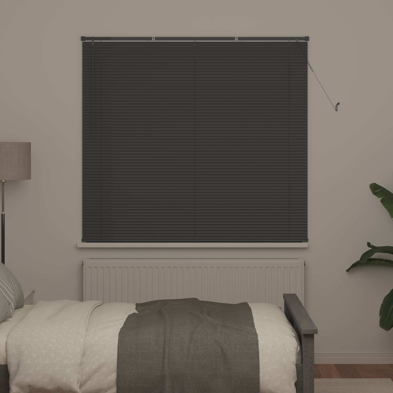 Venetiaanse jaloezie Zilvergrijs 150 x 130 cm 25 mm PVC
