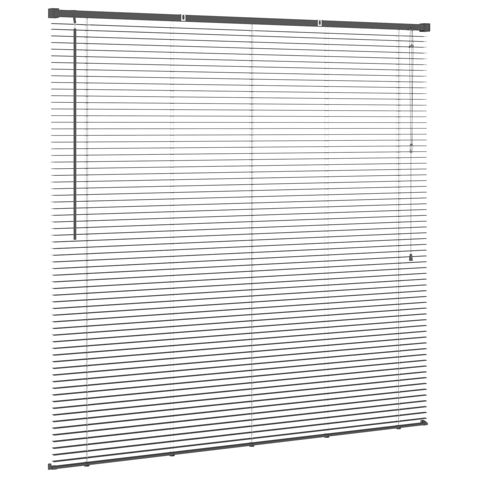 Venetiaanse jaloezie Zilvergrijs 150 x 160 cm 25 mm PVC