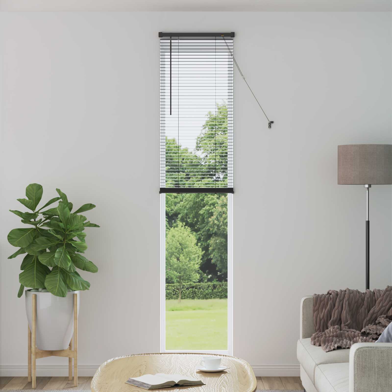 Venetiaanse jaloezie Zilvergrijs 213 x 50 cm 25 mm PVC