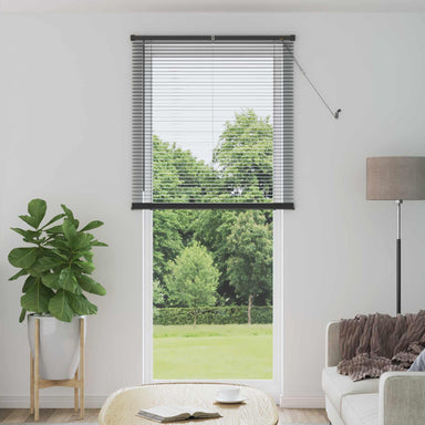 Venetiaanse jaloezie Zilvergrijs 213 x 90 cm 25 mm PVC