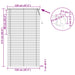 Venetiaanse jaloezie Zilvergrijs 213 x 120 cm 25 mm PVC