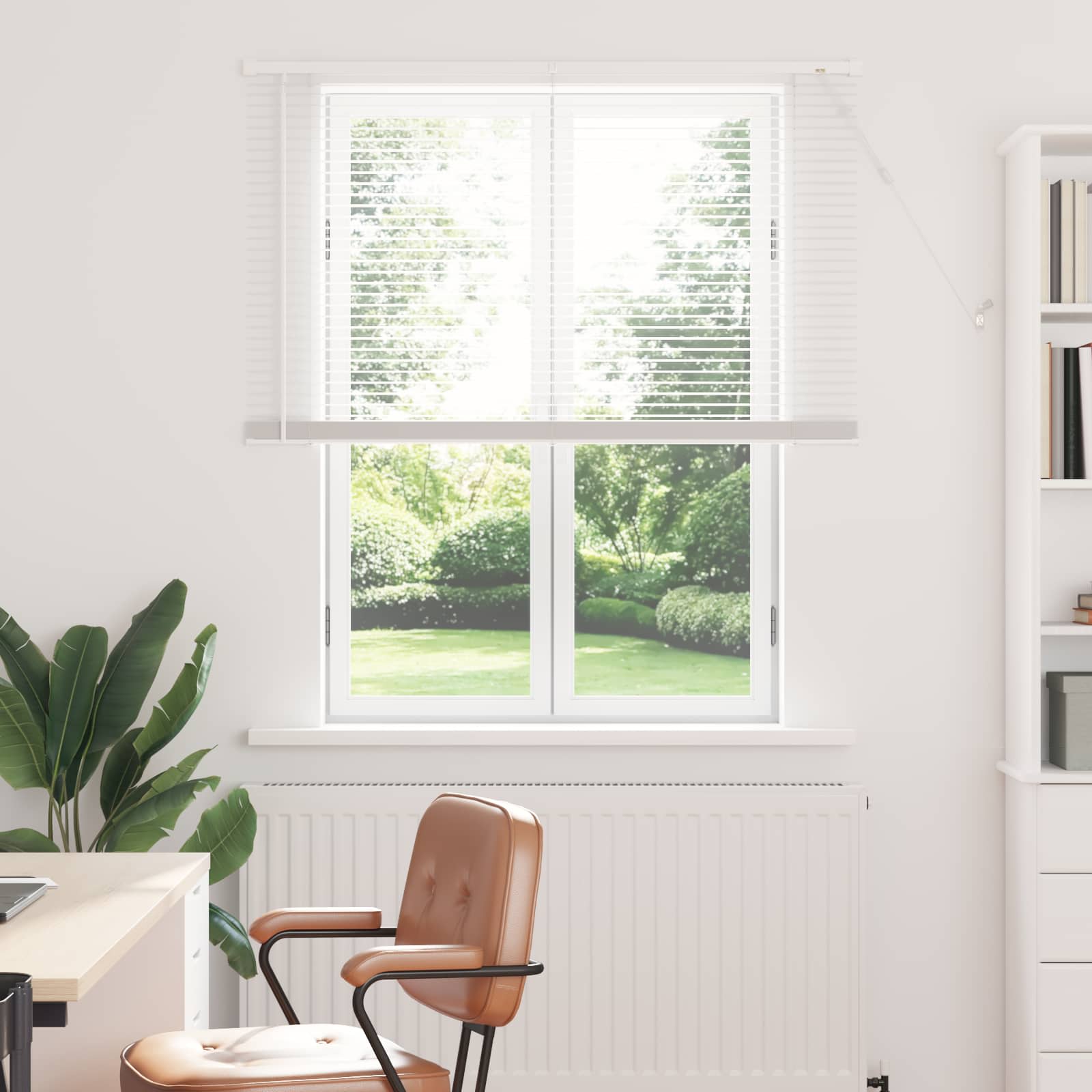 Venetiaanse jaloezie Wit 150 x 110 cm 25 mm PVC