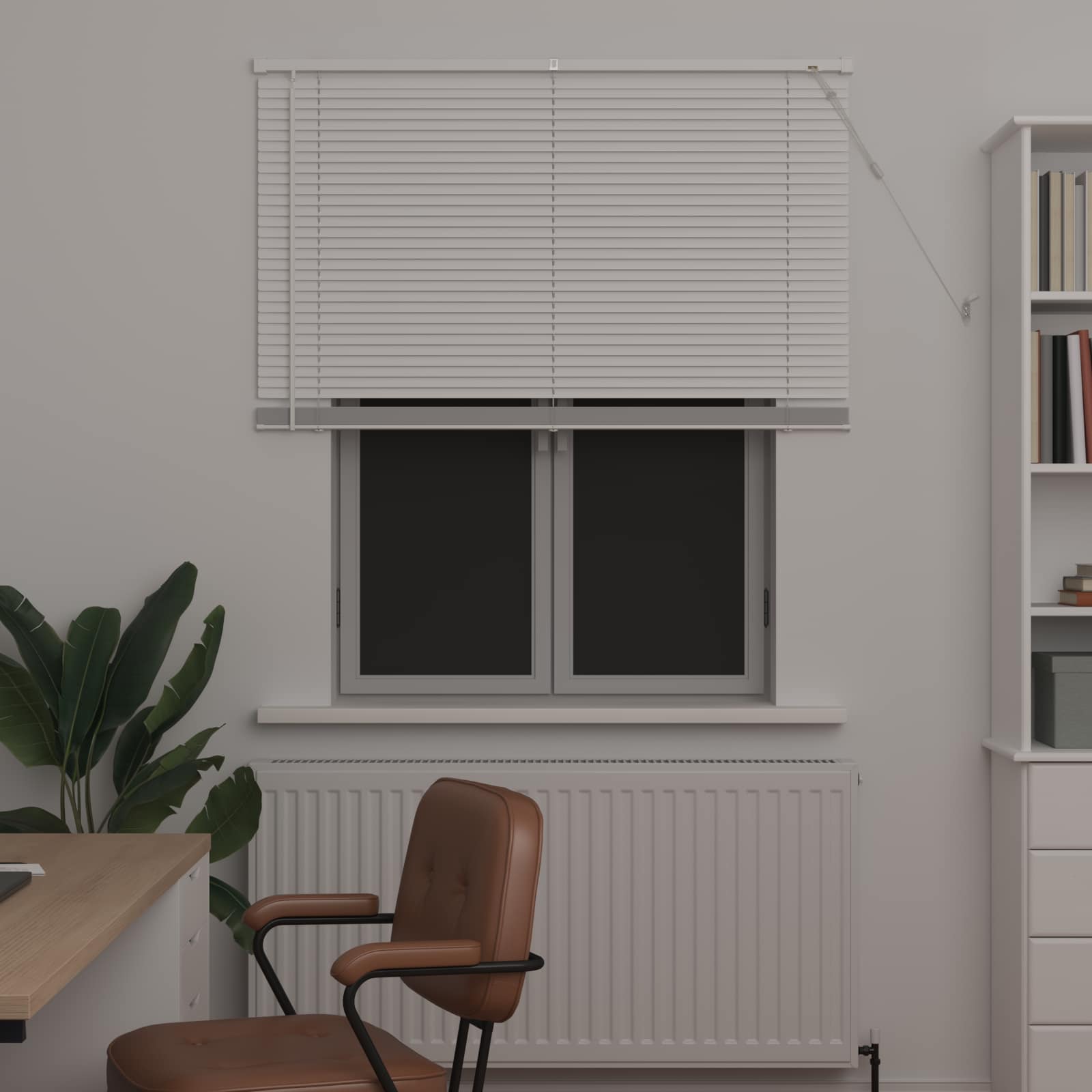 Venetiaanse jaloezie Wit 150 x 120 cm 25 mm PVC
