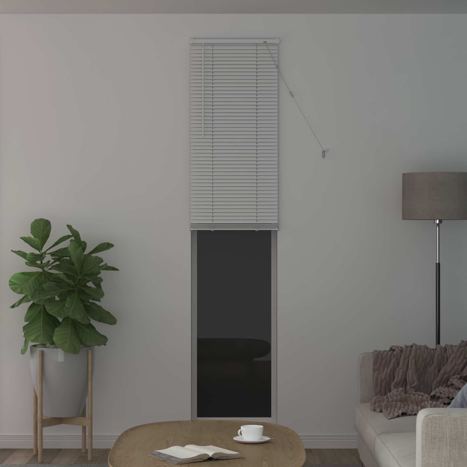 Venetiaanse jaloezie Wit 213 x 60 cm 25 mm PVC