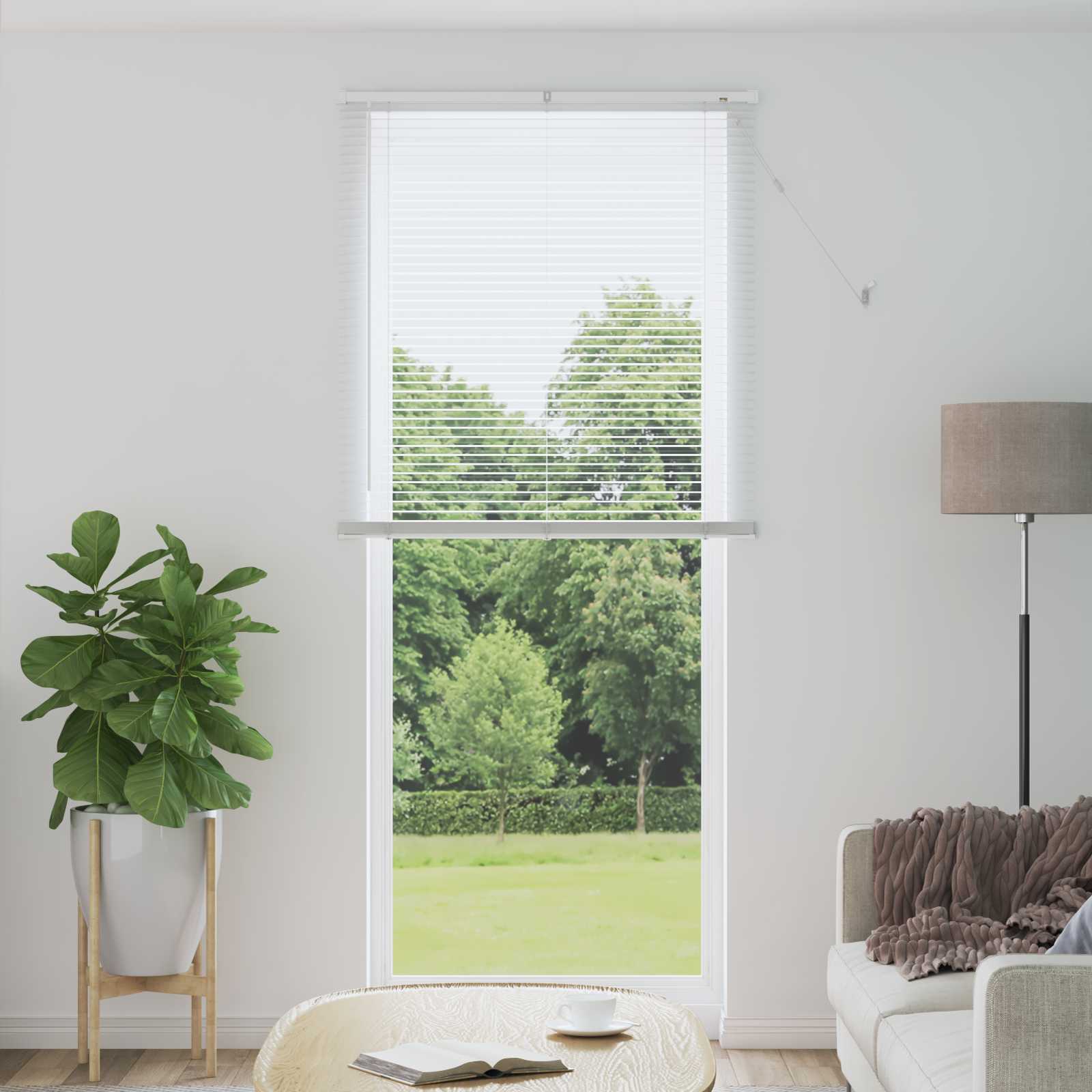 Venetiaanse jaloezie Wit 213 x 70 cm 25 mm PVC