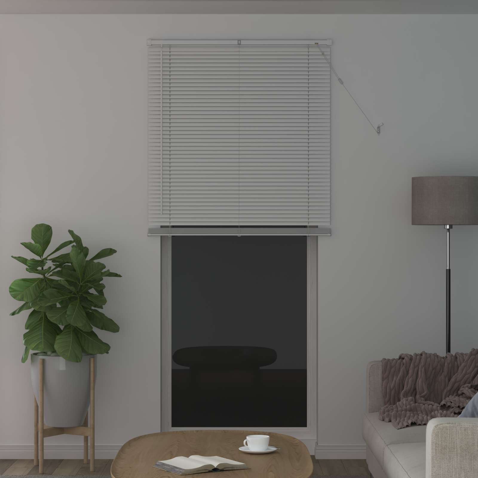 Venetiaanse jaloezie Wit 213 x 80 cm 25 mm PVC