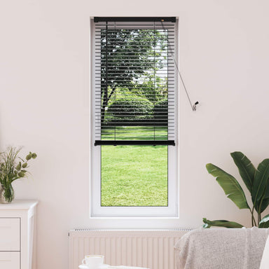 Venetiaanse jaloezie Zwart 150 x 40 cm 25 mm PVC