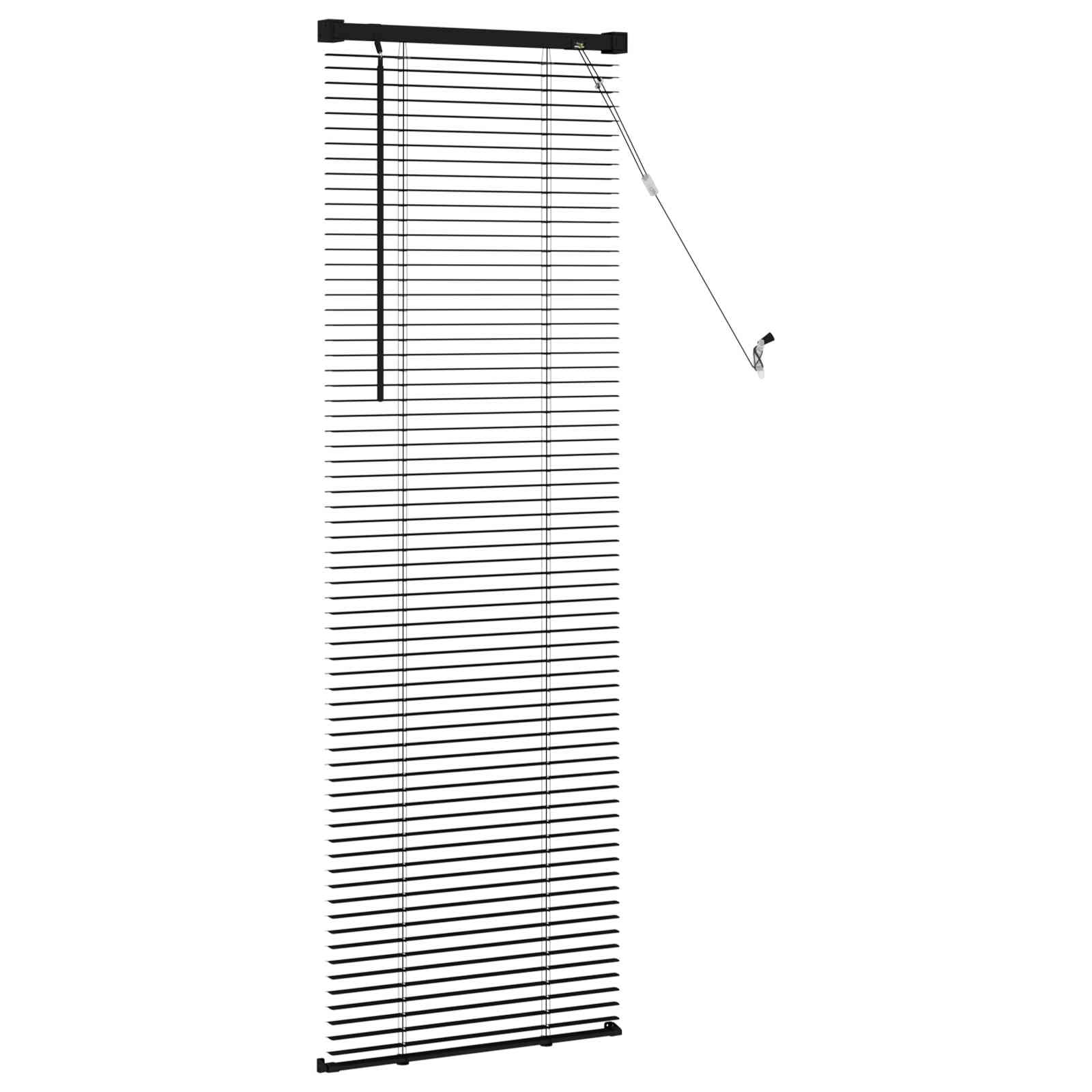 Venetiaanse jaloezie Zwart 150 x 50 cm 25 mm PVC