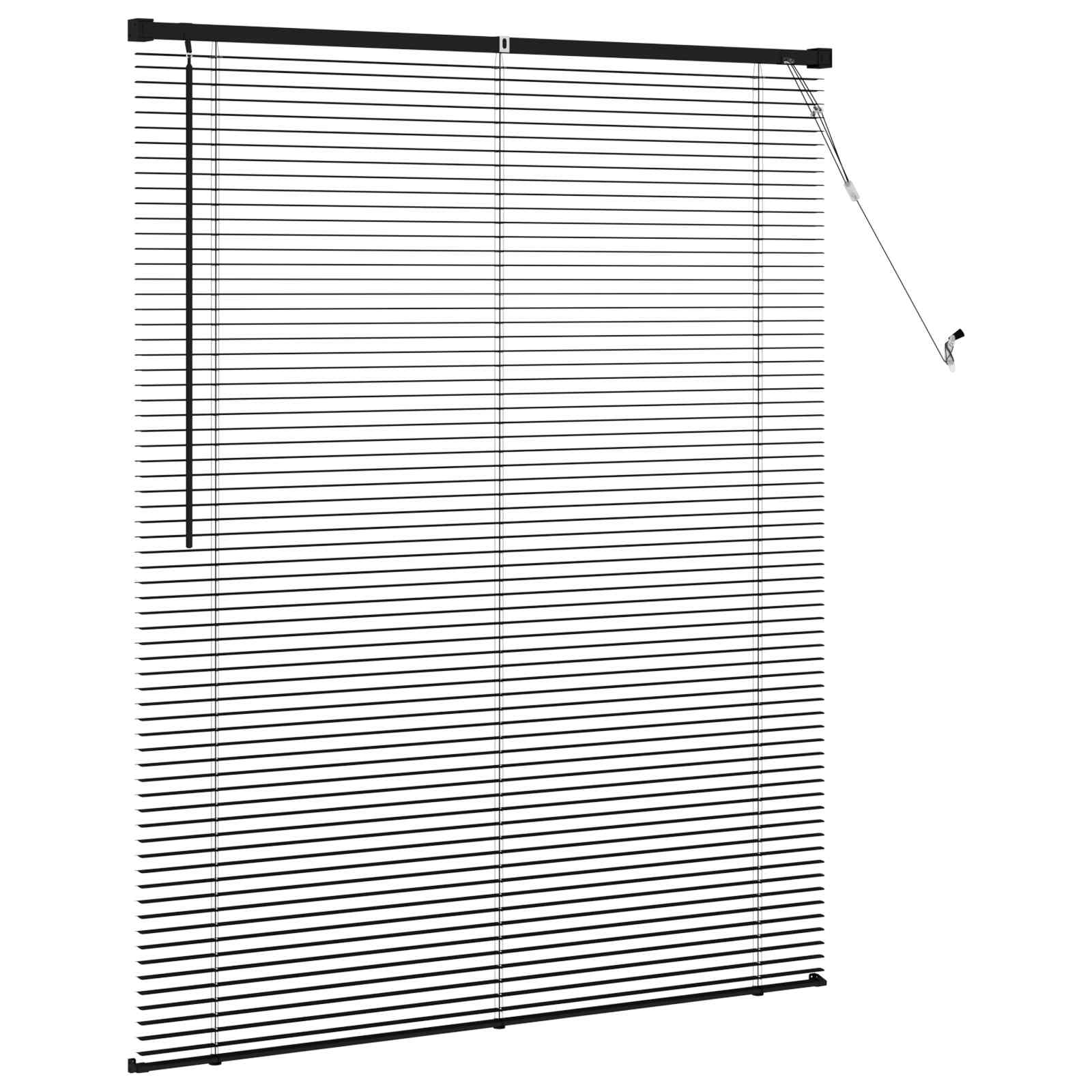 Venetiaanse jaloezie Zwart 150 x 110 cm 25 mm PVC