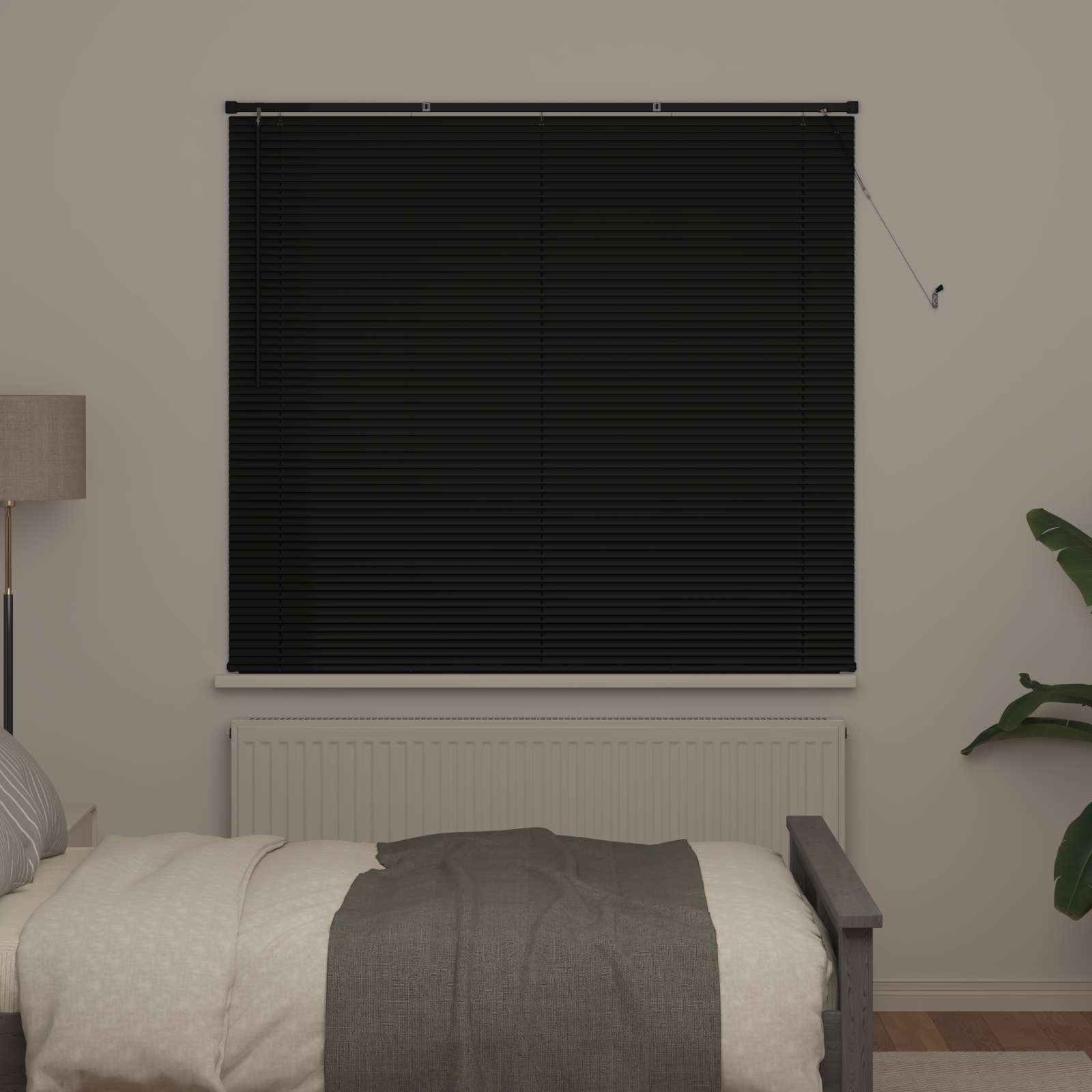 Venetiaanse jaloezie Zwart 150 x 130 cm 25 mm PVC