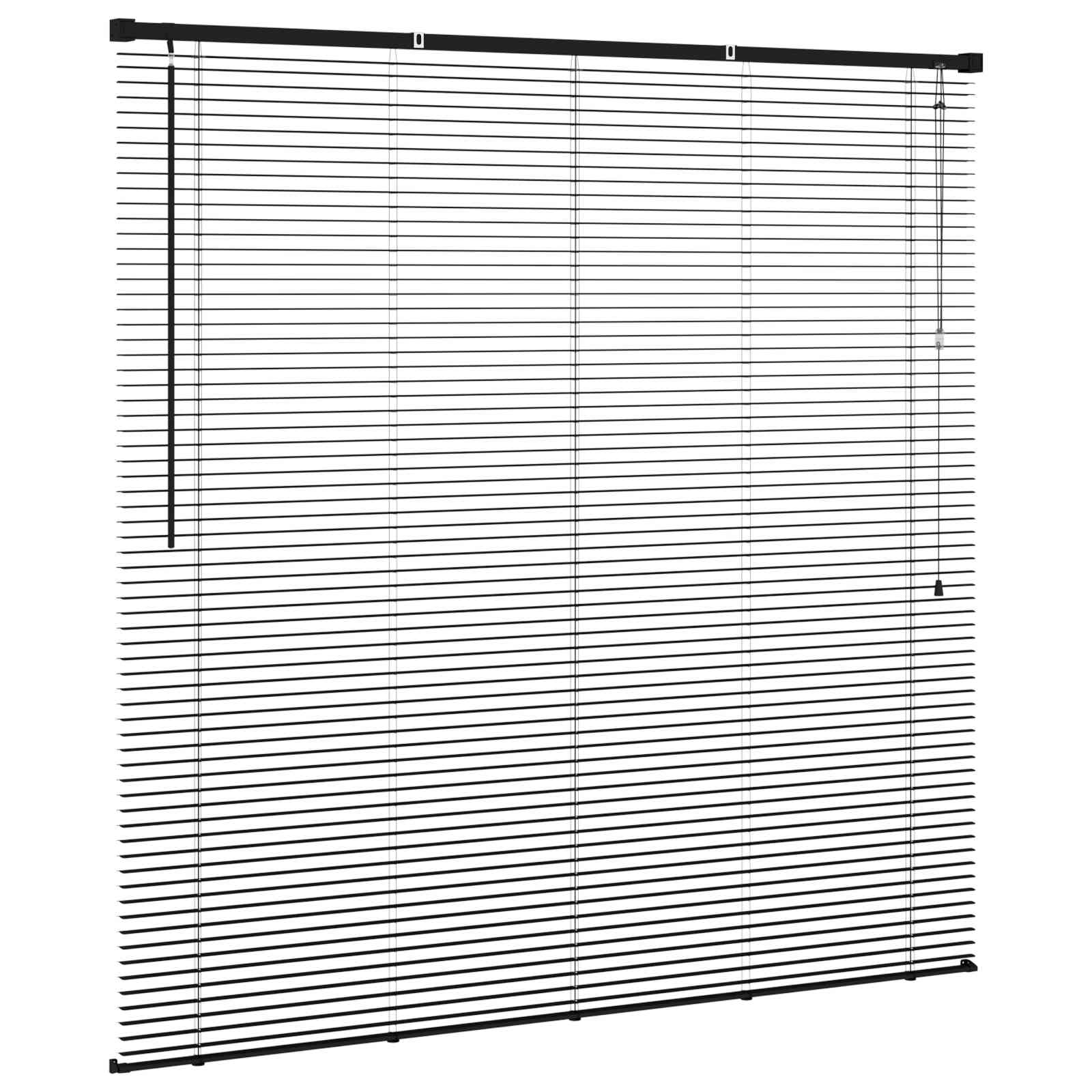 Venetiaanse jaloezie Zwart 150 x 130 cm 25 mm PVC