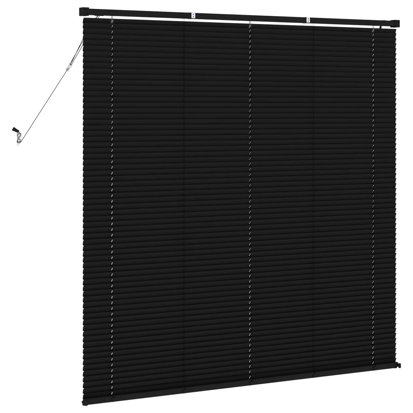 Venetiaanse jaloezie Zwart 150 x 160 cm 25 mm PVC