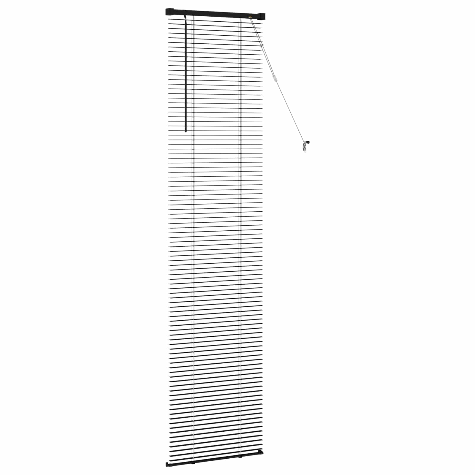 Venetiaanse jaloezie Zwart 213 x 40 cm 25 mm PVC