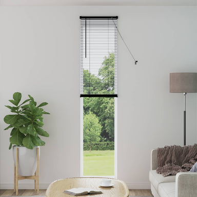 Venetiaanse jaloezie Zwart 213 x 50 cm 25 mm PVC