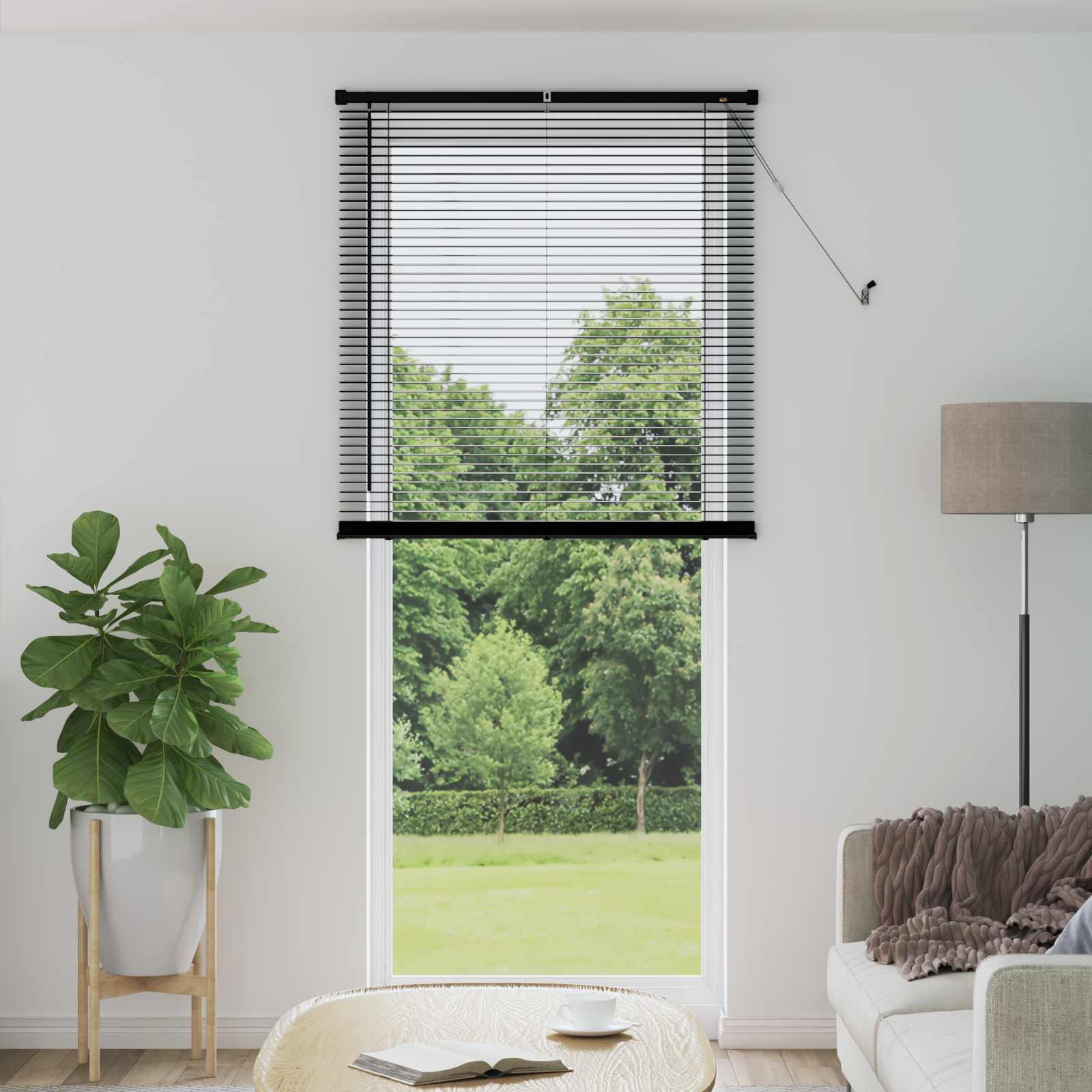 Venetiaanse jaloezie Zwart 213 x 80 cm 25 mm PVC