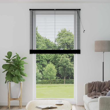 Venetiaanse jaloezie Zwart 213 x 120 cm 25 mm PVC