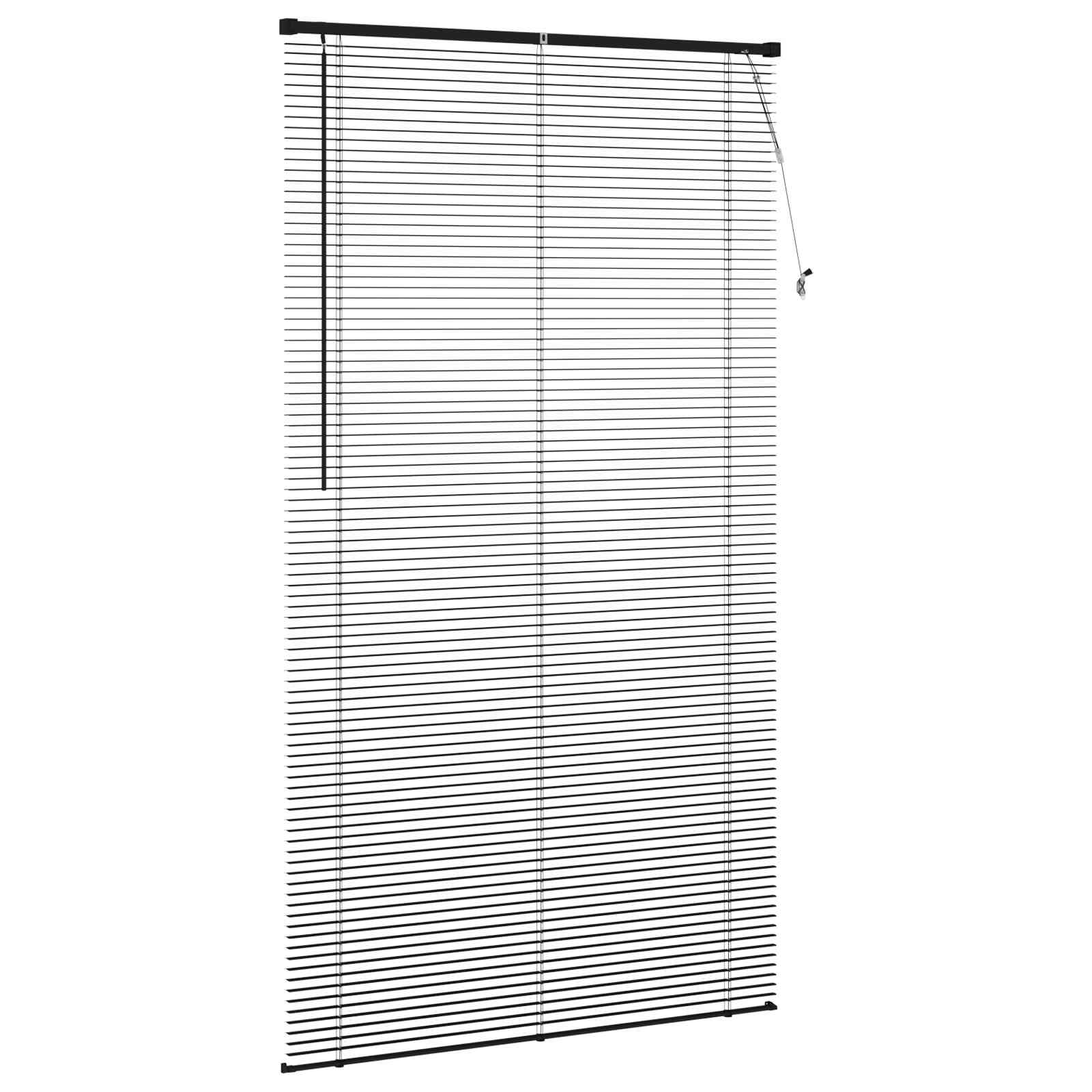 Venetiaanse jaloezie Zwart 213 x 120 cm 25 mm PVC