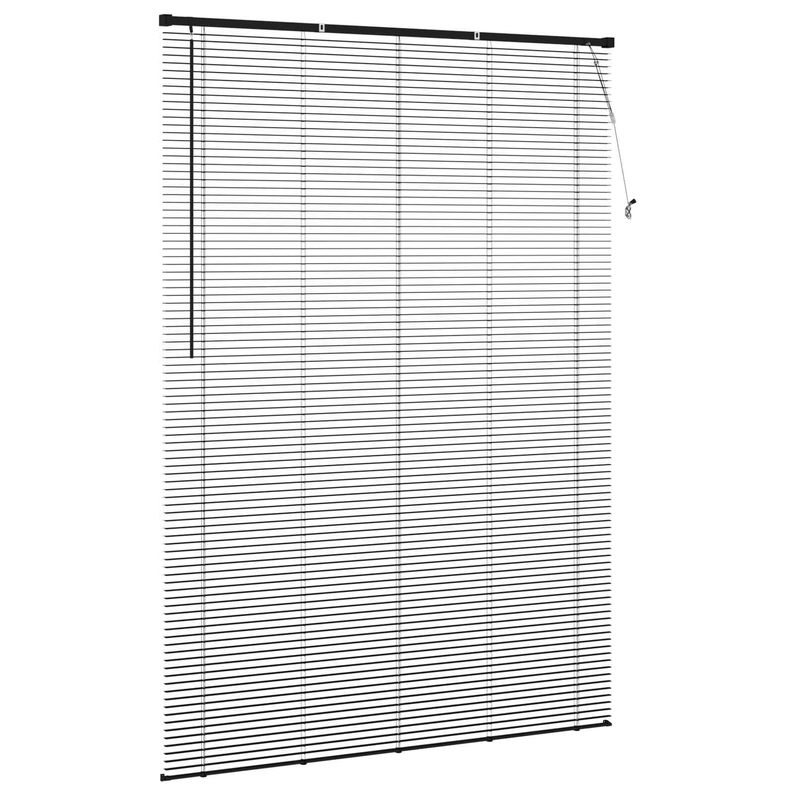 Venetiaanse jaloezie Zwart 213 x 130 cm 25 mm PVC