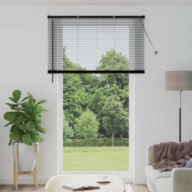 Venetiaanse jaloezie Zwart 213 x 160 cm 25 mm PVC