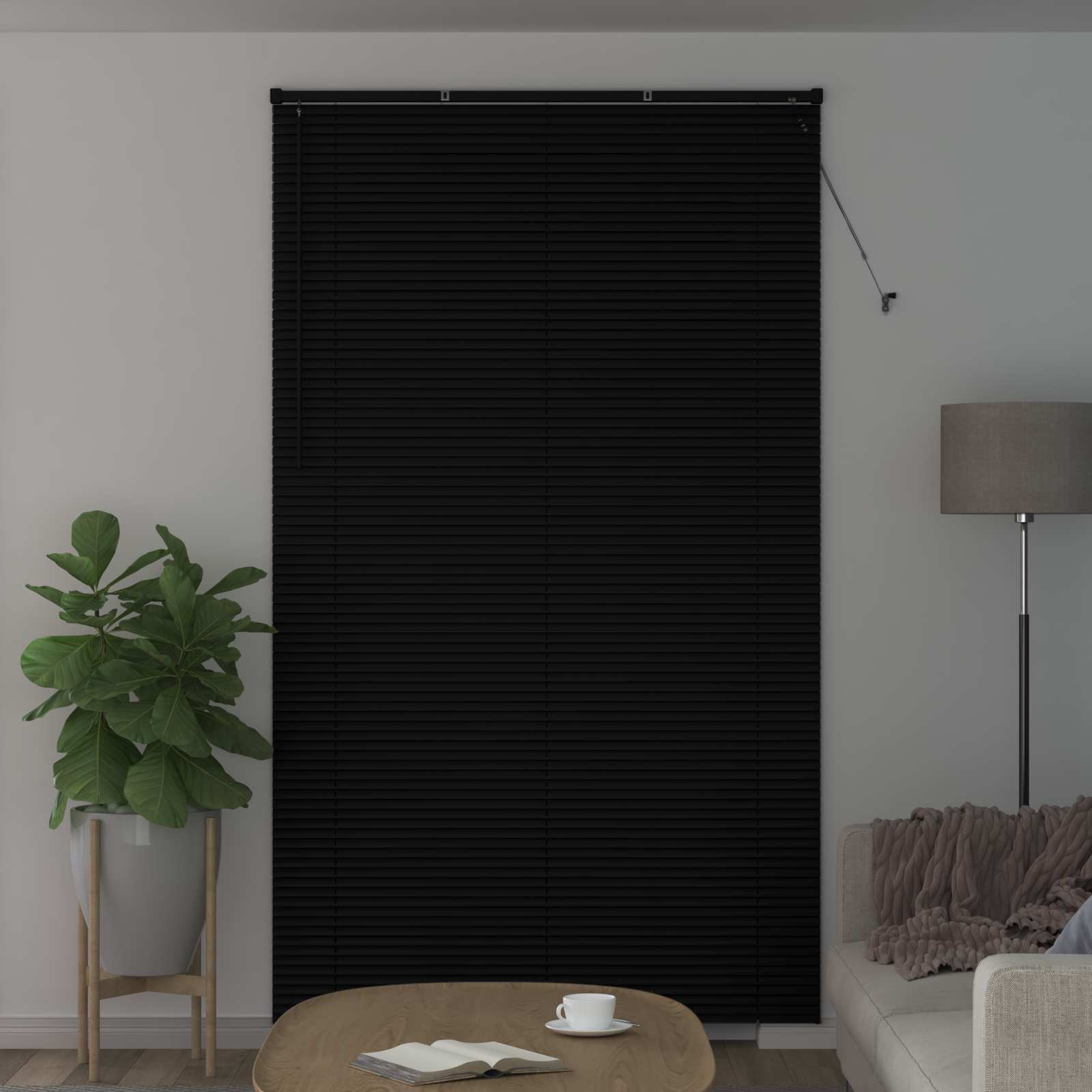 Venetiaanse jaloezie Zwart 213 x 160 cm 25 mm PVC